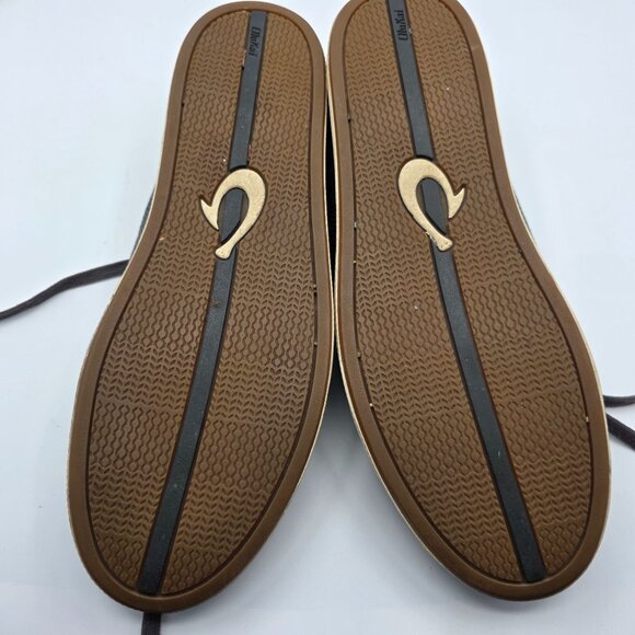 Olukai Pahono Lace Mens Size 10 Gray Shoes Casual Walking Lounge Relaxing - Picture 8 of 13